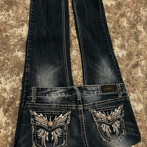 ZCO Women's Skinny Jeans with Embroidered Pockets